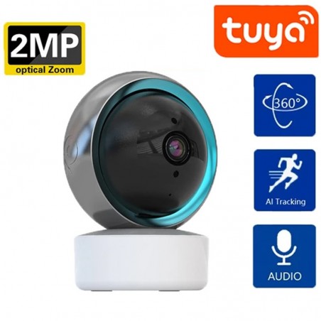 Cámara de seguridad panorámica interior WiFi inteligente Tuya