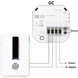 Beca BHT-009GCLW-AI Slimme WiFi-thermostaat met kunstmatige intelligentie
