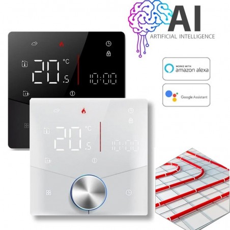 Termostato WiFi Beca BHT-009GBLW-AI: tecnología AI y App Zigma