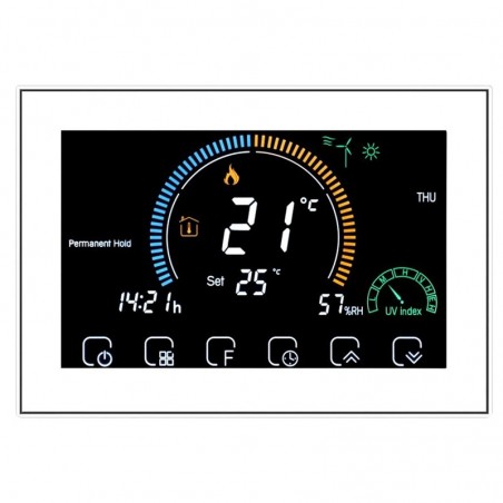 Termostato WiFi Beca BAC-8000ELW Fan Coil 12 Voltios