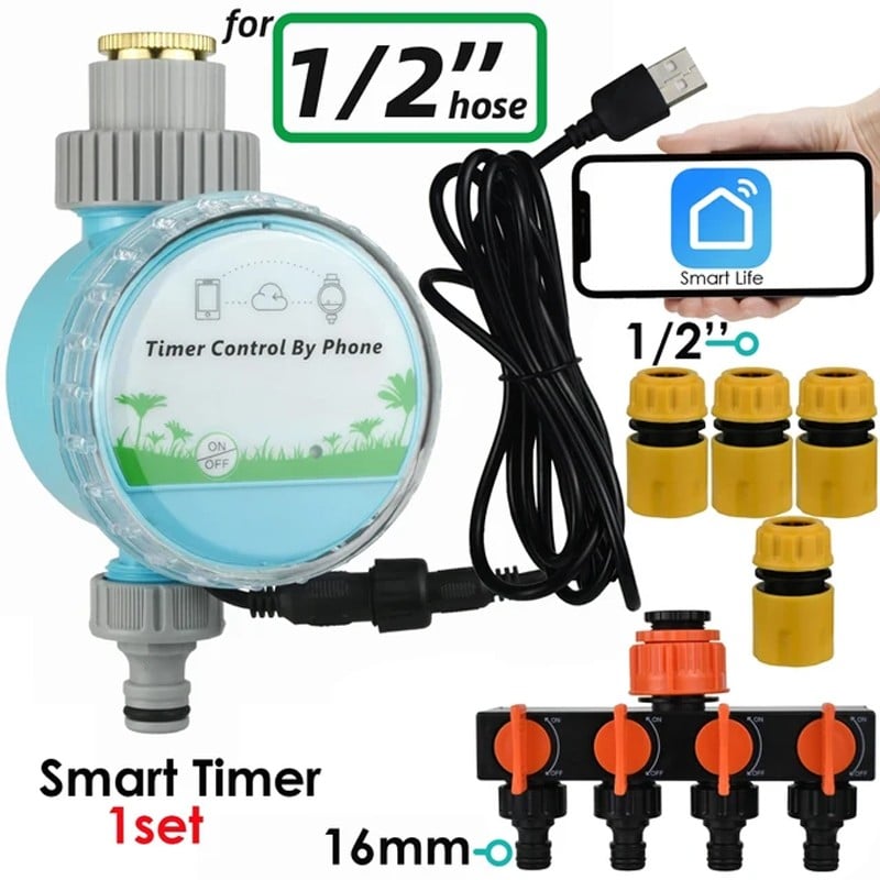 Kit d'arrosage automatique de jardin Tuya Smart WiFi et Bluetooth Kit d'arrosage automatique de jardin Tuya Smart WiFi et Bluetooth