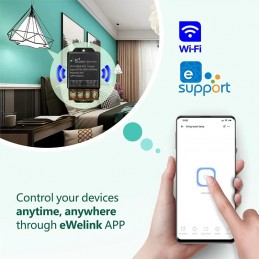 Wifi-relaismodule 30A Hoog Vermogen, 1 Kanaal, voor eWeLink