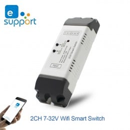 Modulo Relè 7-32V Smart Wifi con Telecomando RF433 Compatibile con eWeLink