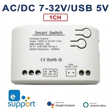 4 Way eWelink WiFi Relay Module Remote Wireless Switch DC 5V 7-32V 10A 4 Way eWelink WiFi Relay Module Remote Wireless Switch DC 5V 7-32V 10A
