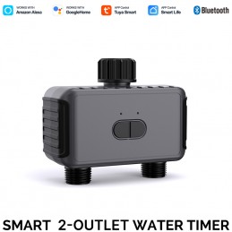 Válvula Riego Automática Tuya 2 Zonas Inteligentes Bluetooth