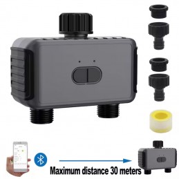 Válvula Riego Automática Tuya 2 Zonas Inteligentes Bluetooth