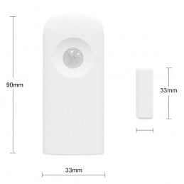 Tuya WiFi deur- en raamsensor met PIR - Smart Home Security