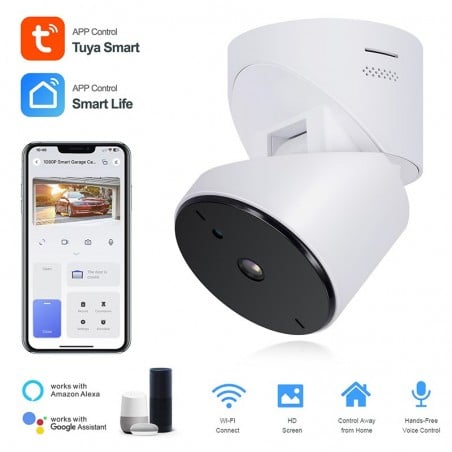 Tuya Apriporta Automatico per Garage Smart WiFi con Telecamera da 2MP