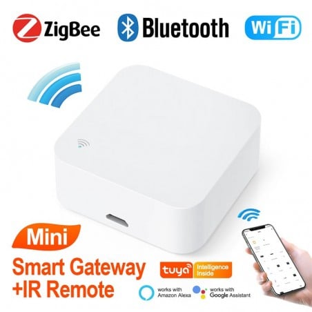 Tuya Gateway 3 en 1: Smart Hub Zigbee, Bluetooth e IR para domótica