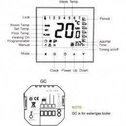 BHT-1000GCLW WiFI multifunctionele thermostaat voor ketelregeling