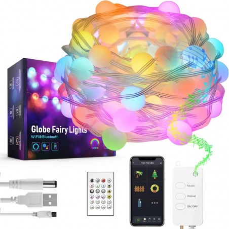 Tuya Globe Lights Smart WiFi and Bluetooth LED String Lights