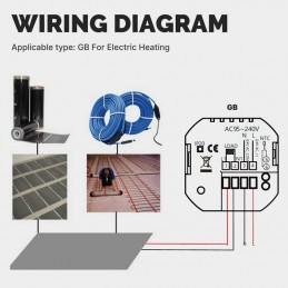 Beca BHT-8000GBLW WiFi Thermostat Elektrische Heizungssteuerung