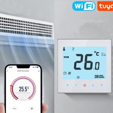 Thermostat WiFi BAC-1000ELW - Contrôle intelligent pour ventilo-convecteurs et vannes