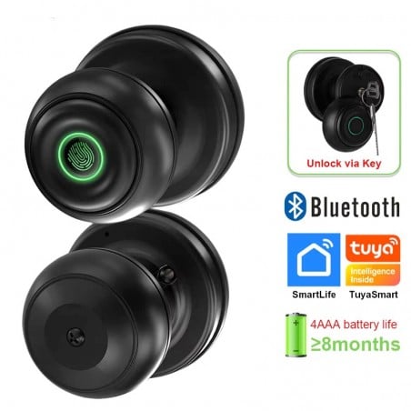 Tuya Bluetooth Smart Knob: Seguridad inteligente con huella digital