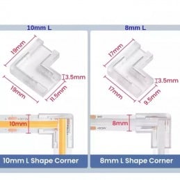 Conector en L para Tiras LED COB: Instalación Fácil y Segura