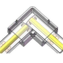 Connecteur d'angle étanche pour bandes LED monochromes à 2 broches