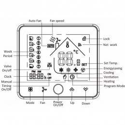 Thermostat intelligent Beca BAC-1000EMLW | pour ventilateurs 0-10 V et vannes CVC