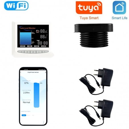 Tuya Smart WiFi vloeistofniveaumeetsysteem met display