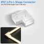 Connecteur rapide étanche en forme de L pour bandes LED COB monochromes Connecteur rapide étanche en forme de L pour bandes LED COB monochromes