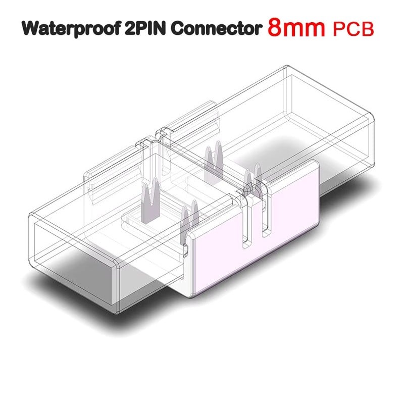 Connettore Rapido Impermeabile per Strisce Led COB e SMD a 2 pin Connettore Rapido Impermeabile per Strisce Led COB e SMD a 2 pin