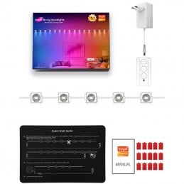 Tuya Stringa di Faretti LED Smart WiFi | RGBIC per Pareti e Soffitti