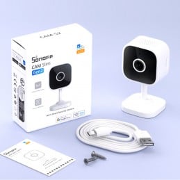 Sonoff Cam Slim Gen2 - Cámara WiFi 1080p para seguridad doméstica inteligente