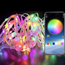 Chaîne lumineuse d'arbre de Noël Tuya Smart WiFi - Contrôle par APP