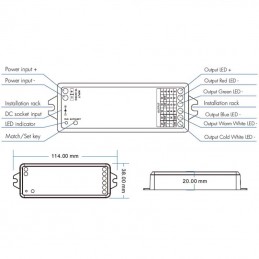 Tuya Smart Zigbee LED-bedieningseenheid 5in1 | LED-stripbediening
