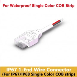 IP68 Wasserdichter Stecker mit Stromkabel für LED-Streifen
