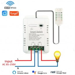 Tuya Smart WiFi-temperatuurschakelaar met verbruiksmonitoring en afstandsbediening