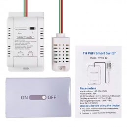 Switch Inteligente WiFi Tuya con Sonda de Temperatura y Medición de Consumo
