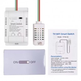 Tuya WiFi Smart Switch met temperatuursonde en verbruiksmeting
