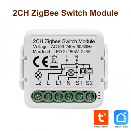 Commutateur intelligent universel Zigbee Tuya pour lumières