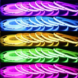 Dynamischer Hochleistungs-COB-LED-Streifen – RGB + Kaltweiß