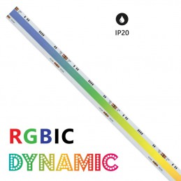 Dynamischer Hochleistungs-COB-LED-Streifen – RGB + Kaltweiß