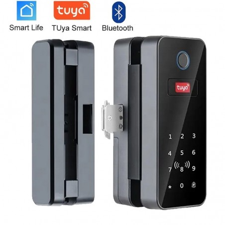 Cerradura inteligente Tuya Bluetooth para puertas de vidrio