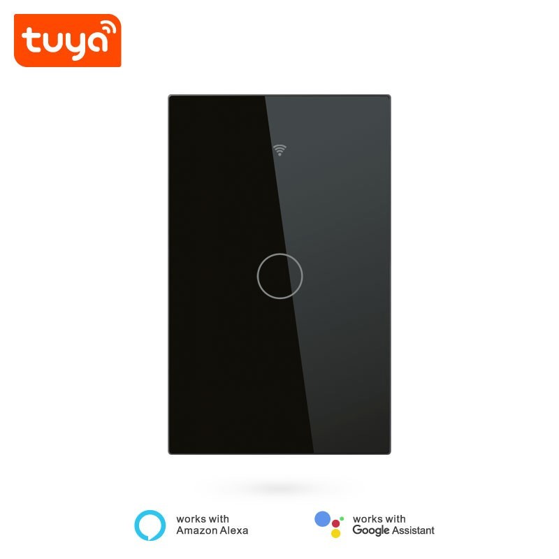 Tuya Smart WiFi Touch Switch mit RF 433 MHz Schwarz Tuya Smart WiFi Touch Switch mit RF 433 MHz Schwarz