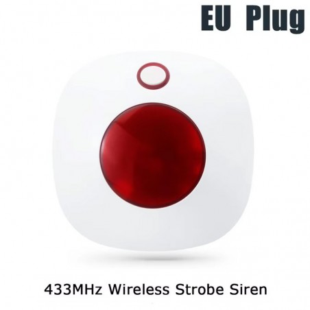 Tuya Drahtlose Sirene RF433 | Akustischer Alarm und Blitz mit Batterie