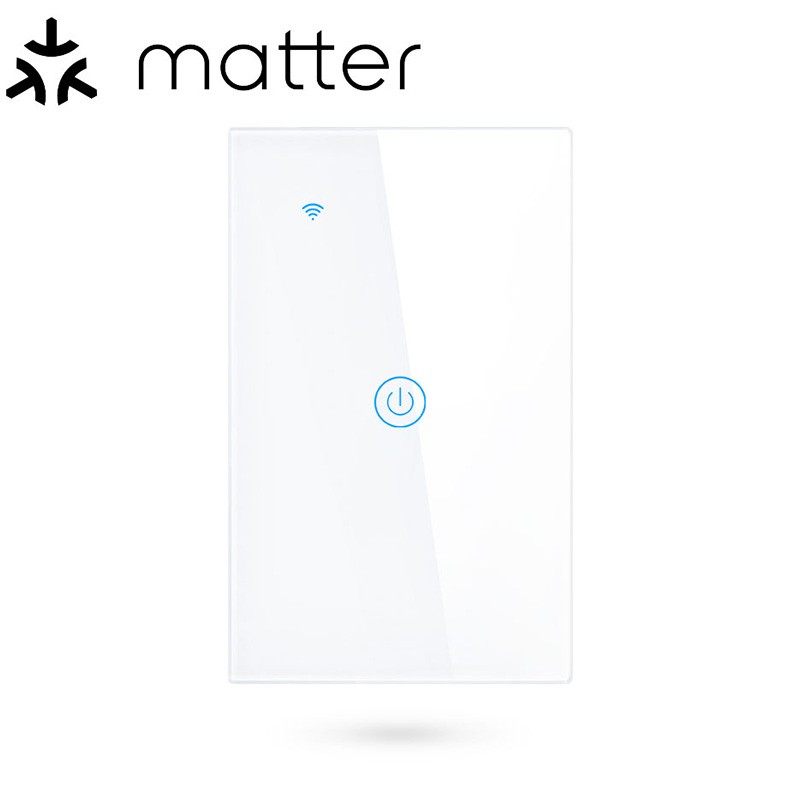 Tuya – interrupteur tactile blanc, Smart Matter, WiFi, série NovaTech Tuya – interrupteur tactile blanc, Smart Matter, WiFi, série NovaTech