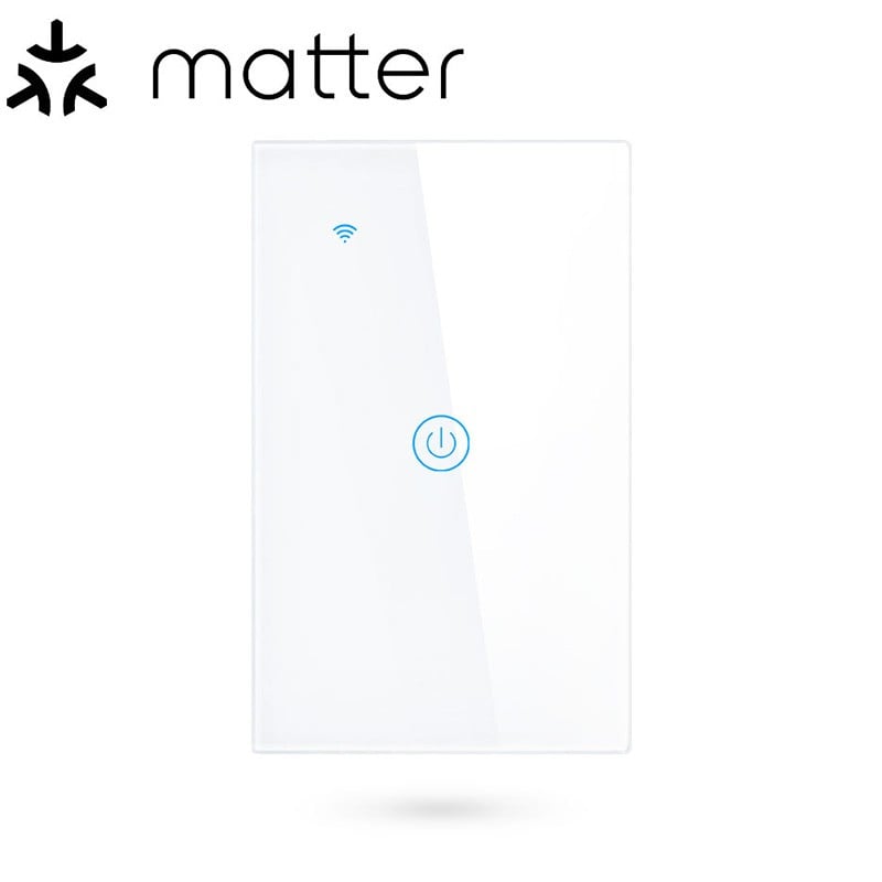 Tuya Interruttore per Luci Touch Bianco Smart Matter WiFi Serie NovaTech Tuya Interruttore per Luci Touch Bianco Smart Matter WiFi Serie NovaTech