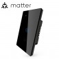 Tuya Touch Light Switch Black Smart Matter WiFi NovaTech Series Tuya Touch Light Switch Black Smart Matter WiFi NovaTech Series