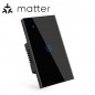 Interruptor de luz táctil Tuya Smart Matter WiFi serie NovaTech negro Interruptor de luz táctil Tuya Smart Matter WiFi serie NovaTech negro