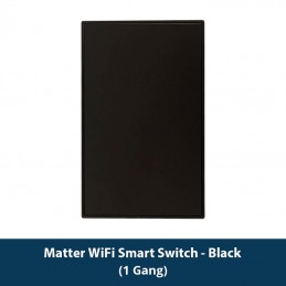 Tuya Black Push Button Switch for Smart Matter Wall Light Fusion Series