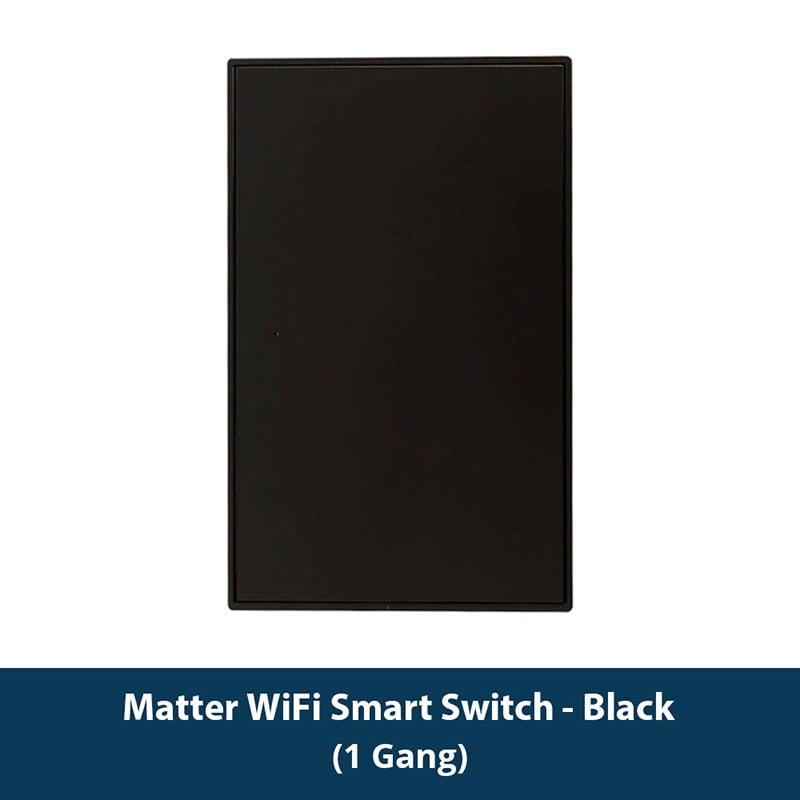 Tuya Interruttore a Pulsante Nero per Luce Smart Matter da Muro Serie Fusion Tuya Interruttore a Pulsante Nero per Luce Smart Matter da Muro Serie Fusion