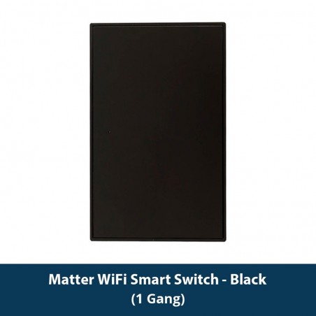Interrupteur à bouton noir Tuya pour applique murale Smart Matter série Fusion