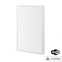 Interrupteur à bouton-poussoir WiFi Smart Matter blanc Tuya | Série Fusion