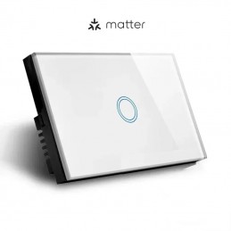 Serie Prestige del interruptor táctil de pared WiFi Smart Matter blanco de Tuya