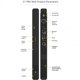 Tuya Slim Lock con reconocimiento facial 3D y control inteligente