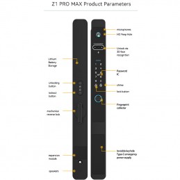Tuya Slim Lock avec reconnaissance faciale 3D et contrôle intelligent