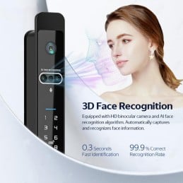 Tuya Slim Lock con reconocimiento facial 3D y control inteligente